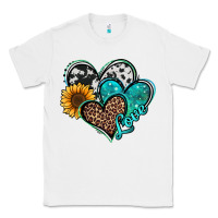 White turquoise sunflower hearts Classic Tee - Jasminsmagicworld
