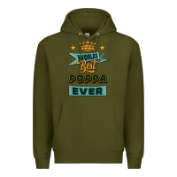 Army Green world's best poppa ever Premium Hoodie - Jasminsmagicworld