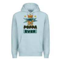 Blue Mist world's best poppa ever Premium Hoodie - Jasminsmagicworld