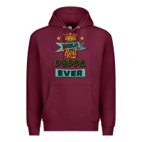 Burgundy world's best poppa ever Premium Hoodie - Jasminsmagicworld