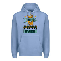Colony Blue world's best poppa ever Premium Hoodie - Jasminsmagicworld