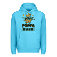 Ocean Blue world's best poppa ever Premium Hoodie - Jasminsmagicworld