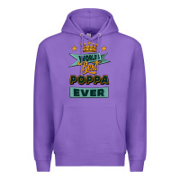 Purple world's best poppa ever Premium Hoodie - Jasminsmagicworld
