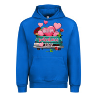 Cobalt Happy Valentine's day turquoise truck Urban Hoodie - HowdyJamesFarm