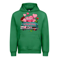 Emerald Happy Valentine's day turquoise truck Urban Hoodie - HowdyJamesFarm