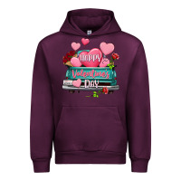 Mauve Wine Happy Valentine's day turquoise truck Urban Hoodie - HowdyJamesFarm