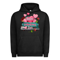 Pigment Black Happy Valentine's day turquoise truck Urban Hoodie - HowdyJamesFarm