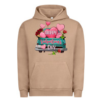 Pigment Burro Happy Valentine's day turquoise truck Urban Hoodie - HowdyJamesFarm