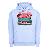 Pigment Grape Ice Happy Valentine's day turquoise truck Urban Hoodie - HowdyJamesFarm