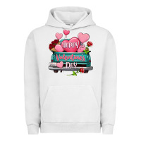 Pigment Lunar Rock Happy Valentine's day turquoise truck Urban Hoodie - HowdyJamesFarm
