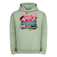 Pigment Oil Green Happy Valentine's day turquoise truck Urban Hoodie - HowdyJamesFarm