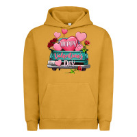 Pigment Peanut Butter Happy Valentine's day turquoise truck Urban Hoodie - HowdyJamesFarm