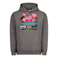 Happy Valentine's Day Turquoise Truck Urban Hoodie | Teevron