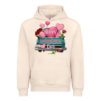 Sandshell Happy Valentine's day turquoise truck Urban Hoodie - HowdyJamesFarm
