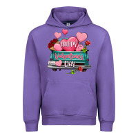 Tulip Happy Valentine's day turquoise truck Urban Hoodie - HowdyJamesFarm