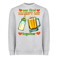 Heather Grey our first father's day together Heavyweight Sweatshirt - HRA Design Shop