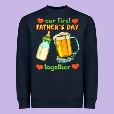 Our First Father's Day Together Heavyweight Sweatshirt Designed By Hra Design Shop