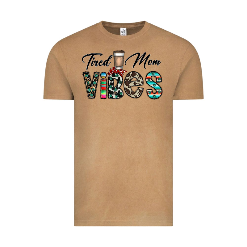 Tired Mom Vibes Vintage Tee by CowhideDigitalArt | Teevron