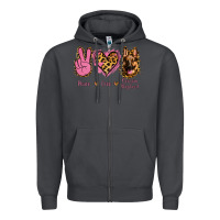 Smoke Peace Love German Shepherd Zipper Hoodie - Jasminsmagicworld