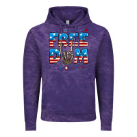 Cloud Purple Freedom rock hand Vintage Hoodie - Neo Western