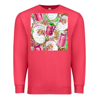 Cardinal Pink Christmas Santa Claus and gift box Premium Sweatshirt - NancyCooperArtShop