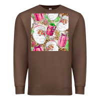 Chestnut Pink Christmas Santa Claus and gift box Premium Sweatshirt - NancyCooperArtShop