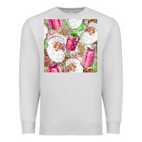 Dove Grey Pink Christmas Santa Claus and gift box Premium Sweatshirt - NancyCooperArtShop