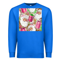Pink Christmas Santa Claus And Gift Box Premium Sweatshirt | Teevron