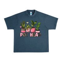 Midnight Navy pot head plants Urban Heavy Tee - JahusDesignShop