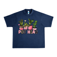 Navy pot head plants Urban Heavy Tee - JahusDesignShop