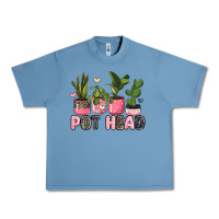 Pebble Blue pot head plants Urban Heavy Tee - JahusDesignShop
