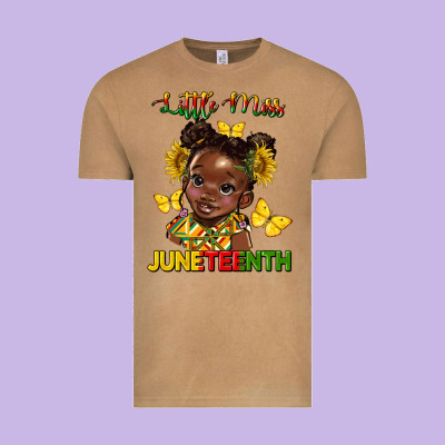 Little Miss Juneteenth Vintage Tee Designed By Hra Design Shop