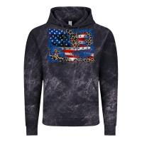 Cloud Black Leopard glitter American flag 4th of july Vintage Hoodie - CowGirlArtShop