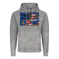 Cloud Rock Leopard glitter American flag 4th of july Vintage Hoodie - CowGirlArtShop
