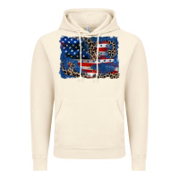 Vintage Artic Leopard glitter American flag 4th of july Vintage Hoodie - CowGirlArtShop