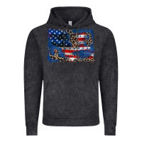 Vintage Black Leopard glitter American flag 4th of july Vintage Hoodie - CowGirlArtShop
