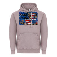 Vintage Zinc Leopard glitter American flag 4th of july Vintage Hoodie - CowGirlArtShop