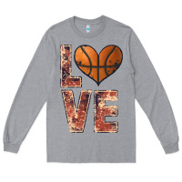 Heather Grey basketball love Long Sleeve Tee - JahusDesignShop