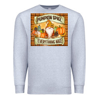 Heather Grey Pumpkin Spice Everything Nice Gnome Premium Sweatshirt - MaliasSmallBusiness
