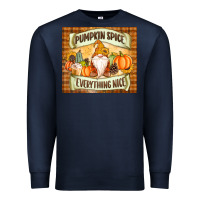 Navy Pumpkin Spice Everything Nice Gnome Premium Sweatshirt - MaliasSmallBusiness