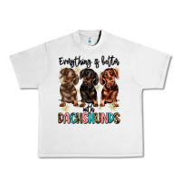 Lunar Rock everything is better with dachshunds Urban Heavy Tee - JahusDesignShop