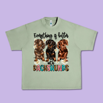 Everything Is Better With Dachshunds Urban Heavy Tee Designed By Jahusdesignshop