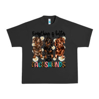 Pigment Black everything is better with dachshunds Urban Heavy Tee - JahusDesignShop