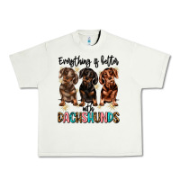 Pistachio everything is better with dachshunds Urban Heavy Tee - JahusDesignShop