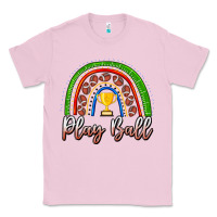 Bubblegum Pink Play Ball Football Rainbow Classic Tee - CowhideDigitalArt