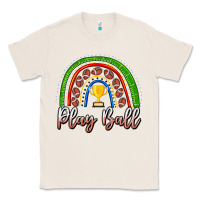 Natural Play Ball Football Rainbow Classic Tee - CowhideDigitalArt