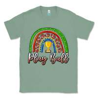 Sage Play Ball Football Rainbow Classic Tee - CowhideDigitalArt