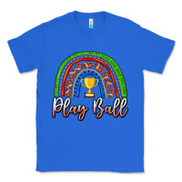 True Royal Play Ball Football Rainbow Classic Tee - CowhideDigitalArt