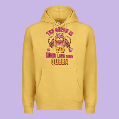 The Queen Is 70 Long Live The Queen Premium Hoodie Designed By Jasminsmagicworld