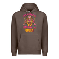 Coffee the queen is 70 long live the queen Premium Hoodie - Jasminsmagicworld